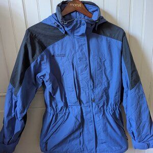 Columbia Jacket Womens Large Core Interchange Long Sleeve Hood Mesh Lined Coat